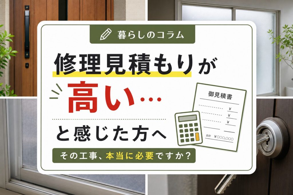 修理見積もりが高いと感じた方へ